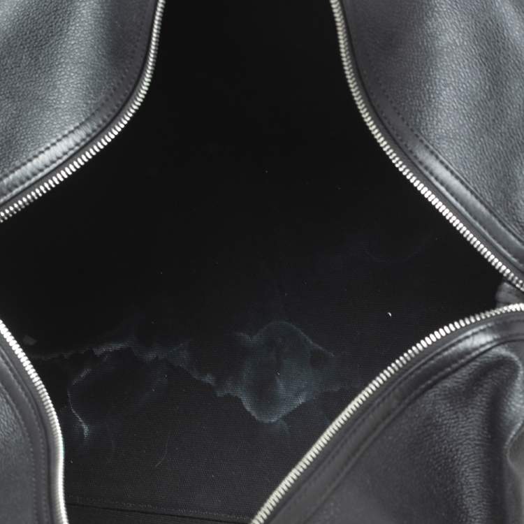 Pre Owned Karl Lagerfeld Black Coated Canvas Rue St-Guillaume Weekender Duffel Bag