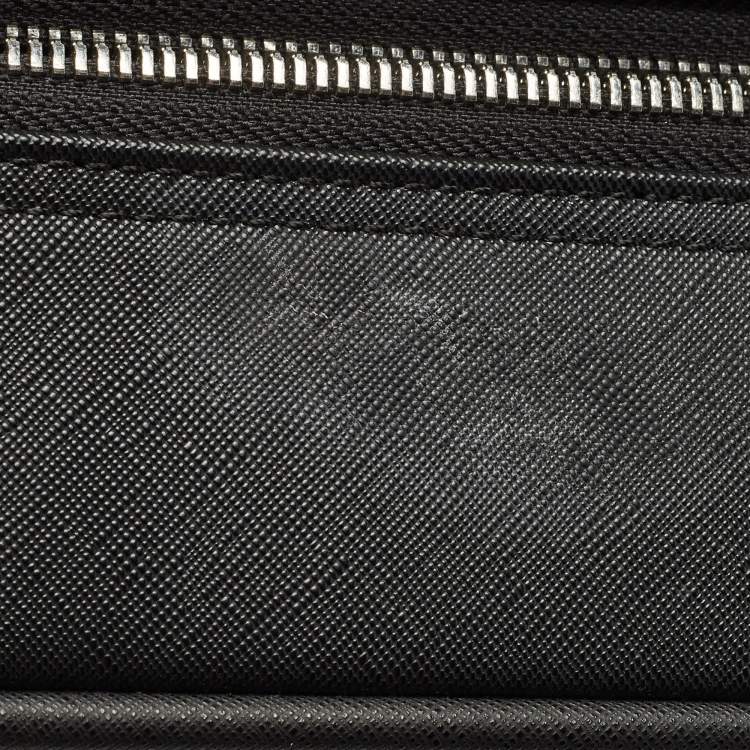 Pre Owned Karl Lagerfield Black Coated Canvas K/IKONIC Trolley bag