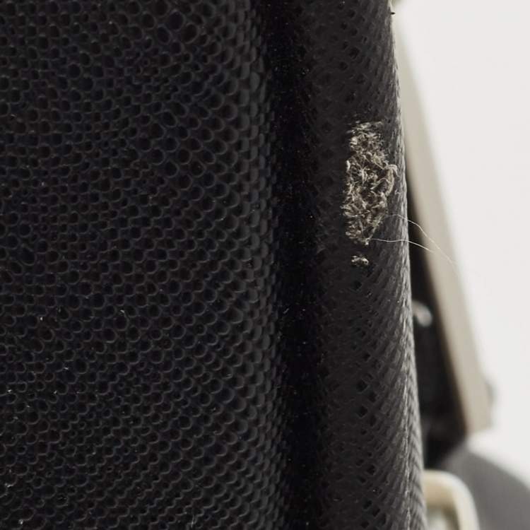 Pre Owned Karl Lagerfield Black Coated Canvas K/IKONIC Trolley bag