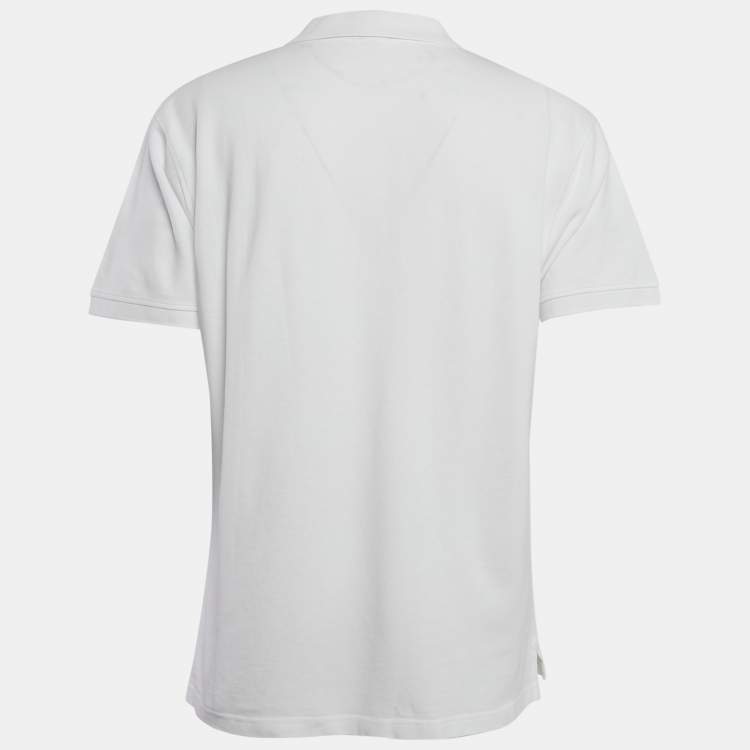 مملوكة مسبقًا Kenzo White Boke Flower Applique Pique Crest Classic T-Shirt L