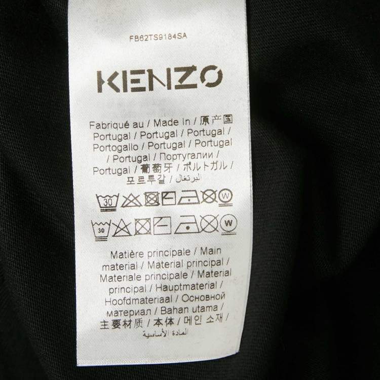 Pre Owned Kenzo Black K-Tiger Jersey Loose Fit T-Shirt M