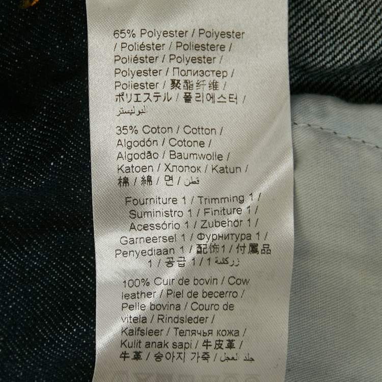 Pre Owned Kenzo Navy Blue Denim Roll-Up Slim Jeans S Waist 31"