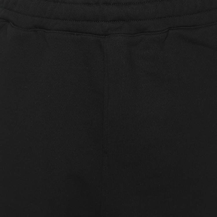 Pre Owned Kenzo Black Jersey Logo Print Short L