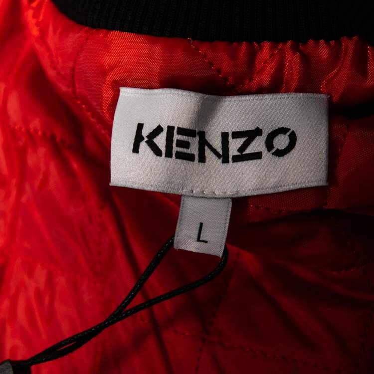 Pre Owned KENZO x Kansas Yamamoto Black Cheetah Printed Cotton Knit Sweatshirt L