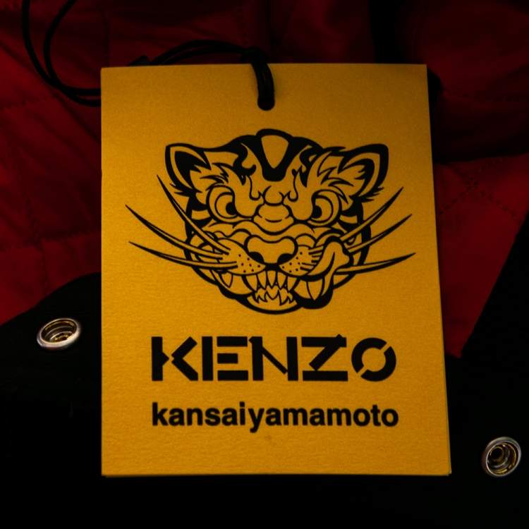 Pre Owned KENZO x Kansas Yamamoto Black Cheetah Printed Cotton Knit Sweatshirt L
