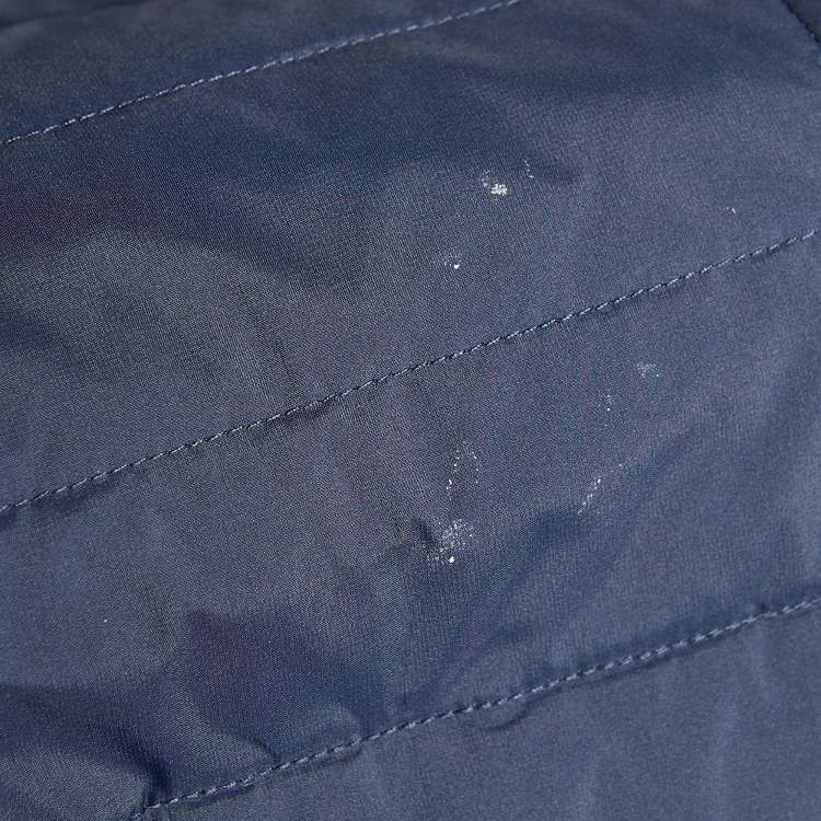 Pre Owned Kenzo Blue Printed Quilted Reversible Jacket M