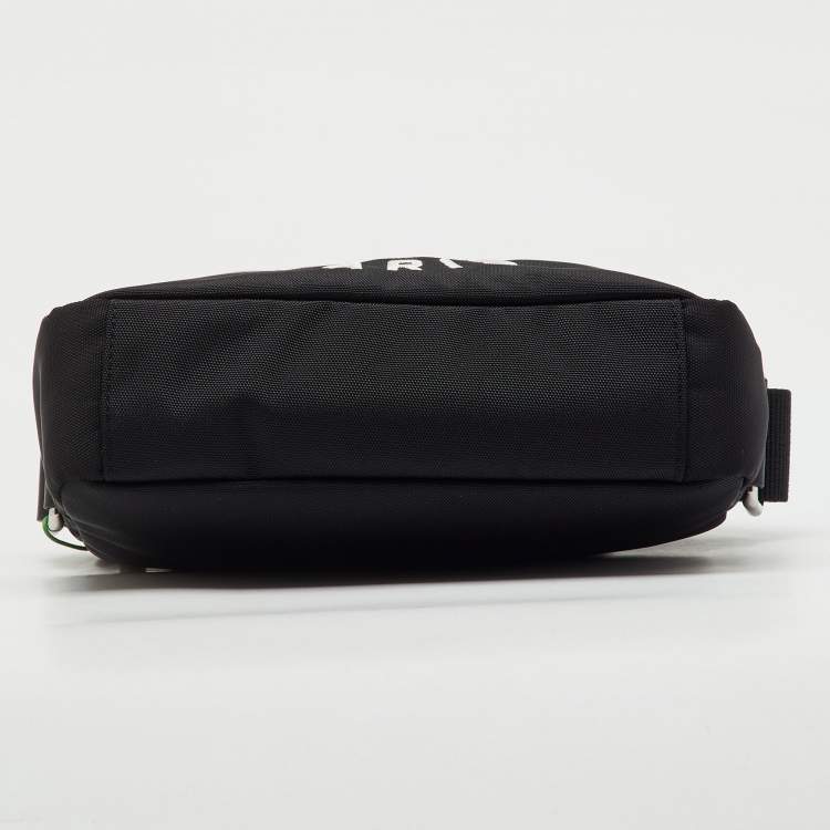 Pre Owned Kenzo Black Fabric Tiger Varsity Embroidered Crossbody Bag