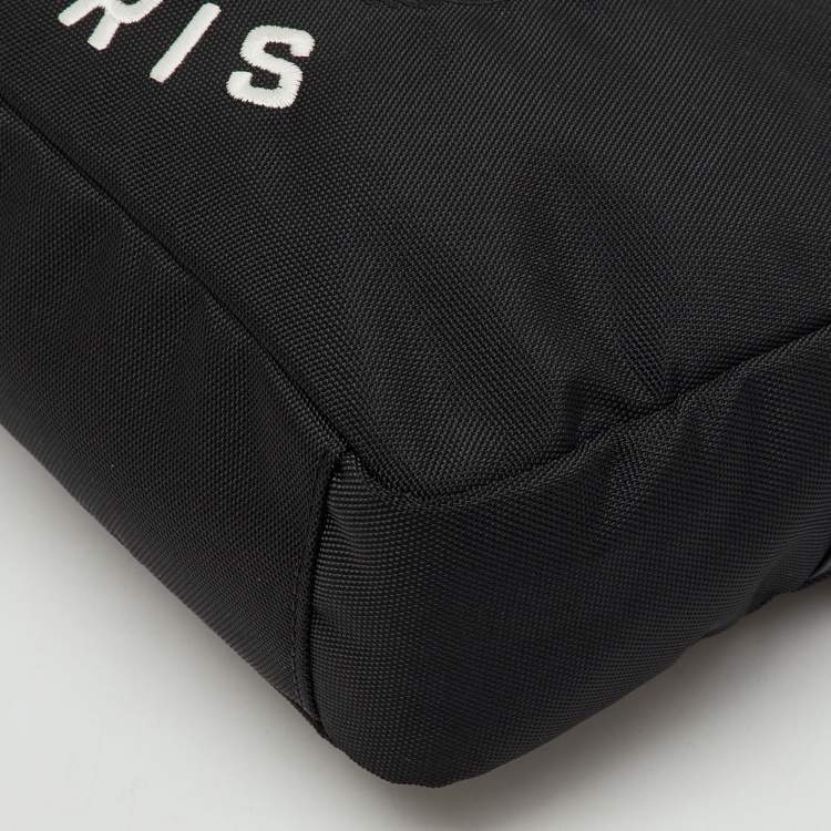 Pre Owned Kenzo Black Fabric Tiger Varsity Embroidered Crossbody Bag