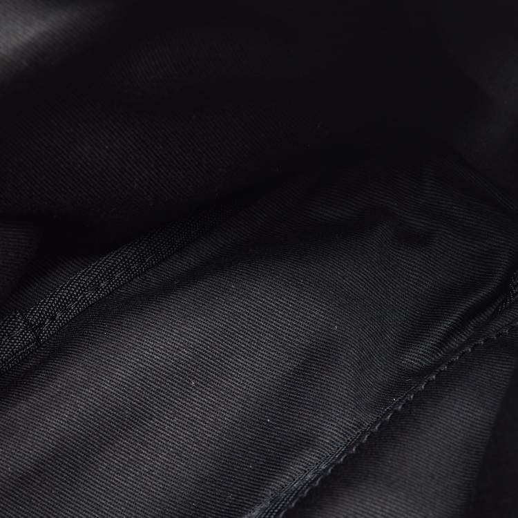 Pre Owned Kenzo Black Fabric Tiger Varsity Embroidered Crossbody Bag