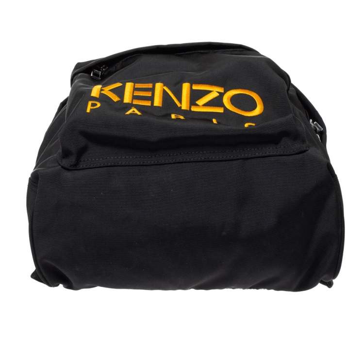 مملوكة مسبقًا Kenzo Black Nylon Embroidered Tiger Backpack