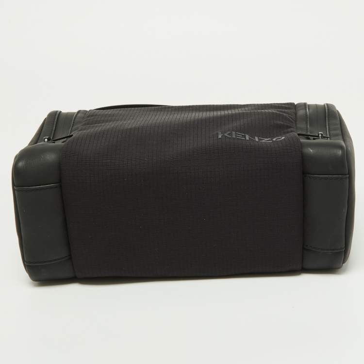 Pre Owned Kenzo Black Nylon and Faux Leather Crossbody Bag
