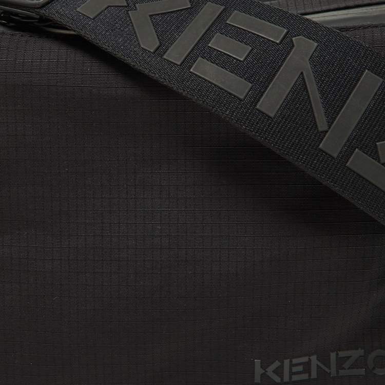 Pre Owned Kenzo Black Nylon and Faux Leather Crossbody Bag