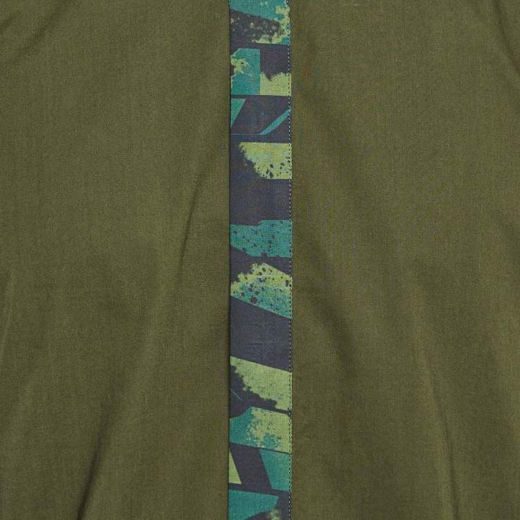 Pre Owned Kenzo Green Cotton Button Front Shirt XL