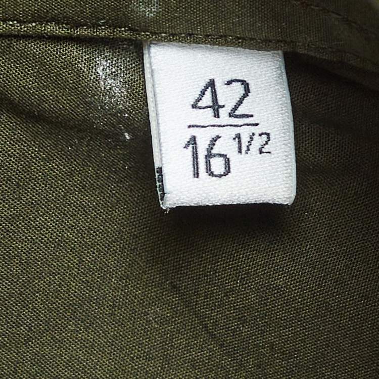 Pre Owned Kenzo Green Cotton Button Front Shirt XL