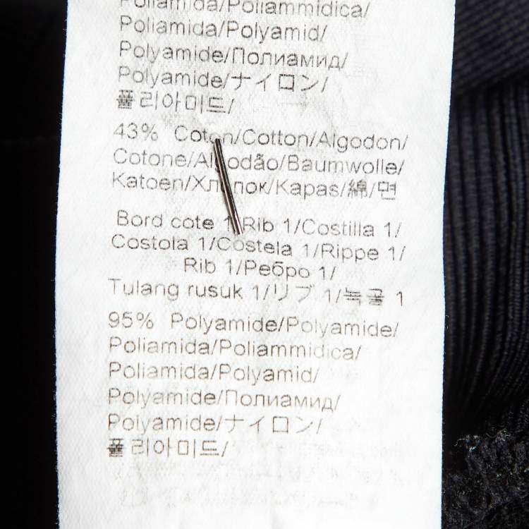 Pre Owned Kenzo Black Printed Knit Sweatshirt M