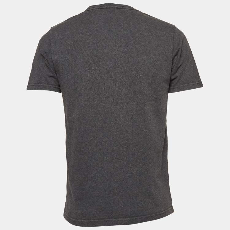 مملوكة مسبقًا Kenzo Dark Grey Printed Cotton Crew Neck T-Shirt M