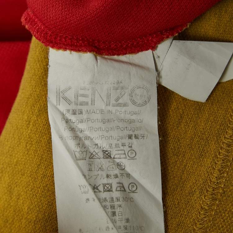 Pre Owned Kenzo Multicolor Colorblocked Cotton Pique Polo T-Shirts XL