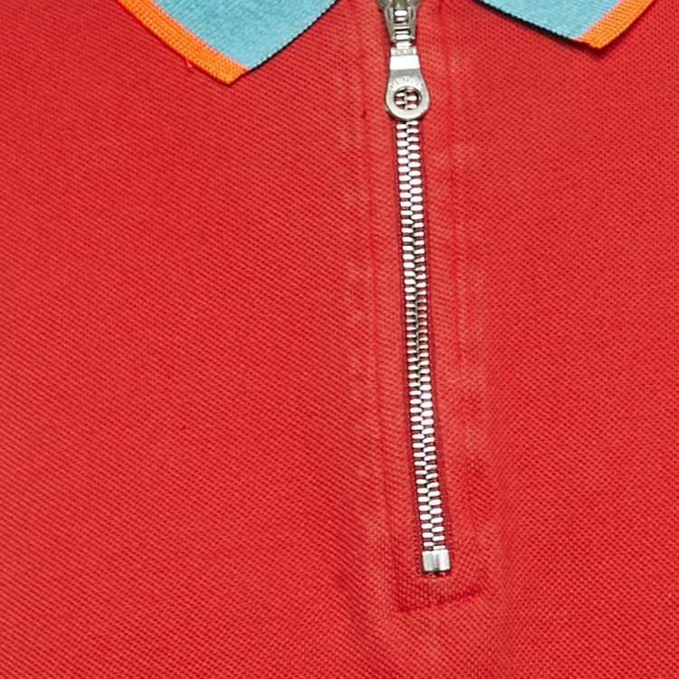 Pre Owned Kenzo Multicolor Colorblocked Cotton Pique Polo T-Shirts XL