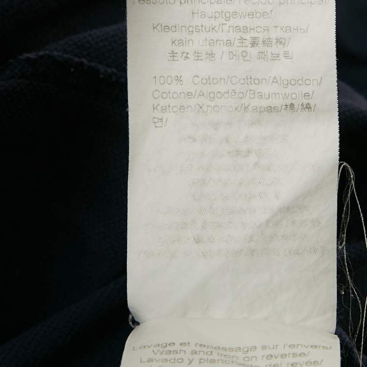 Pre Owned Kenzo Navy Blue Cotton Tiger Patchwork T-Shirt XL