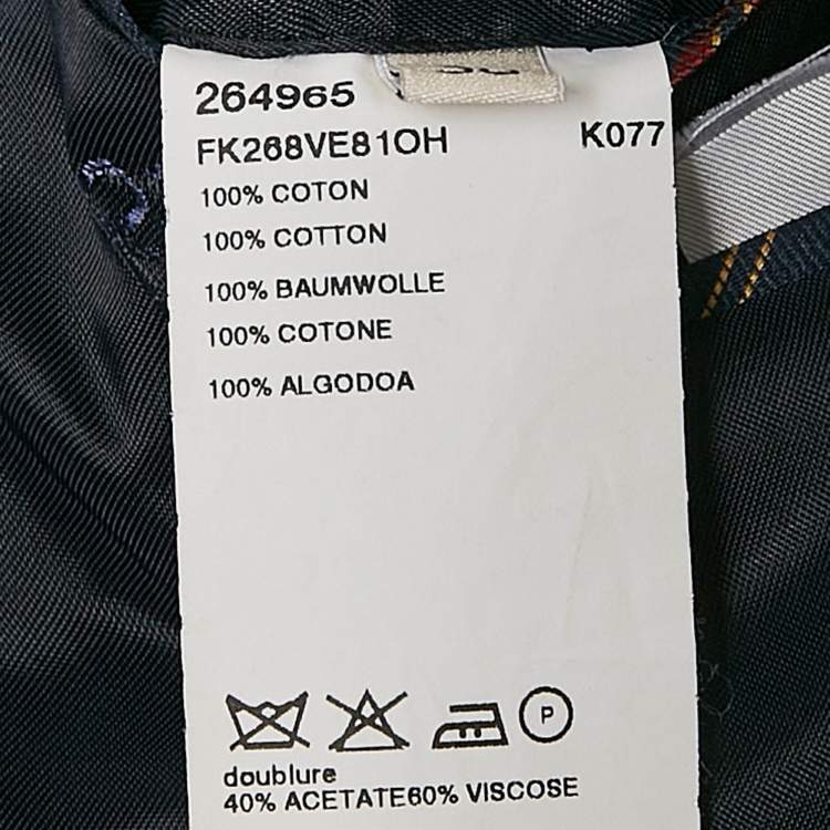 Pre Owned Kenzo Navy Blue Velvet Single Breasted Blazer L