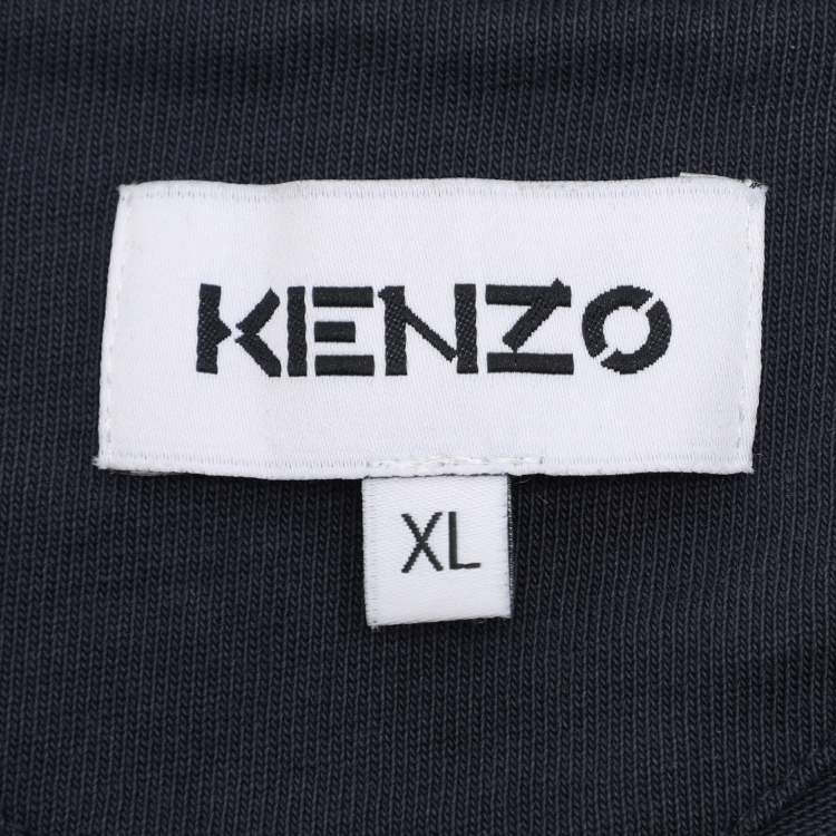 مملوكة مسبقًا Kenzo Navy Blue Cotton T-Shirt XL