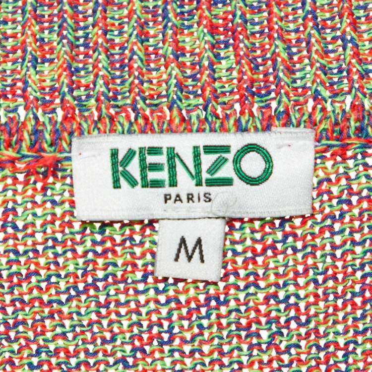 Pre Owned Kenzo Multicolor Knit Sleeveless Sweater M