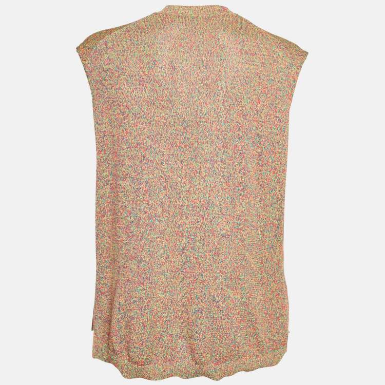 Pre Owned Kenzo Multicolor Knit Sleeveless Sweater M