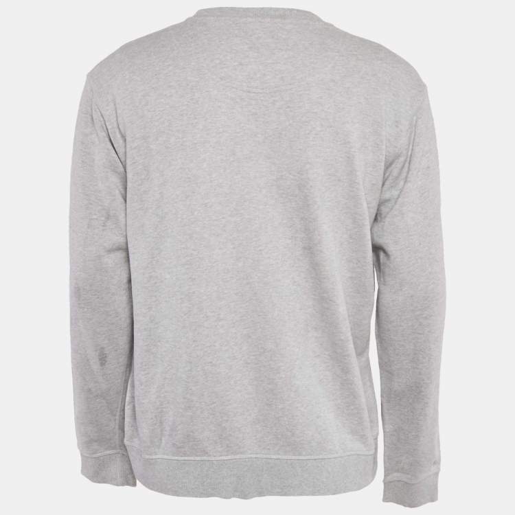 Pre Owned Kenzo Black Eye Embroidered Cotton Crewneck Sweatshirt XL