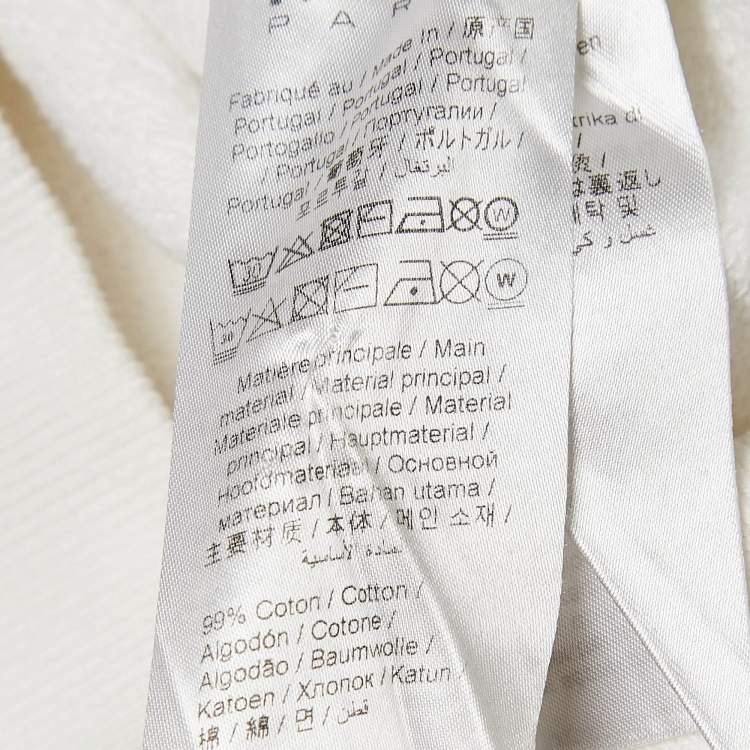 Pre Owned Kenzo White Boke Flower Print Cotton Knit Sweatshirt L
