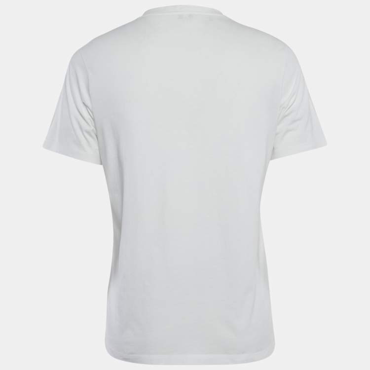 Pre Owned Kenzo White London Print Jersey Crew Neck T-Shirt L