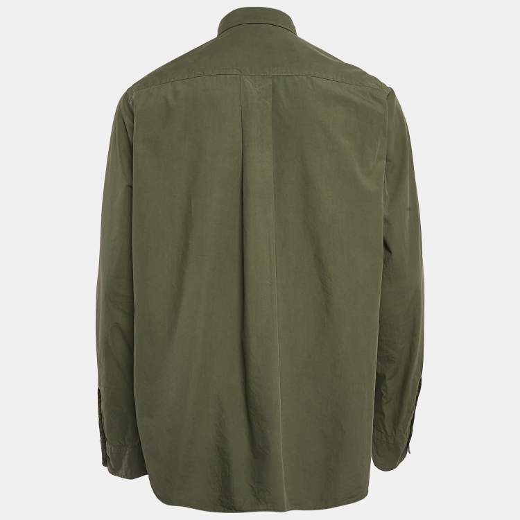 Pre Owned Kenzo Green Cotton Long Sleeve Shirt L