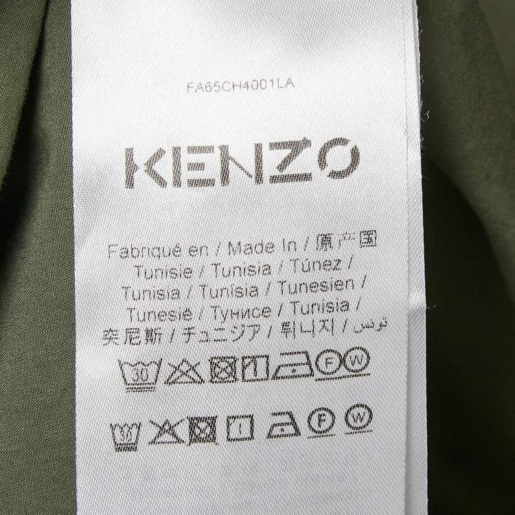 Pre Owned Kenzo Green Cotton Long Sleeve Shirt L