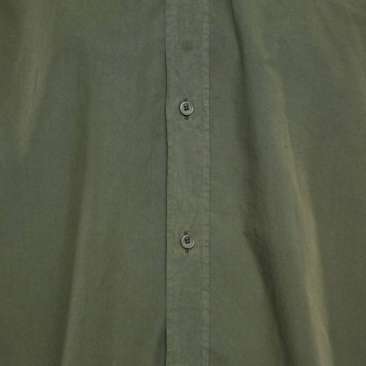 Pre Owned Kenzo Green Cotton Long Sleeve Shirt L