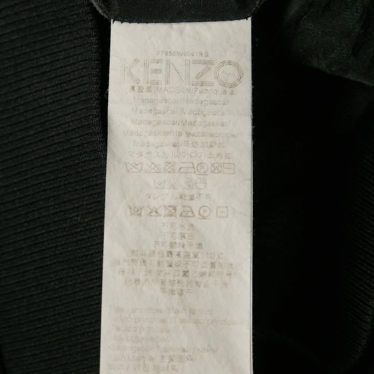 Pre Owned Kenzo Black Eye Embroidery Knit Crew Neck Sweatshirt L