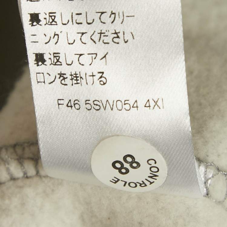 Pre Owned Kenzo Grey Embroidered Cotton Applique Detail Sweatshirt XS