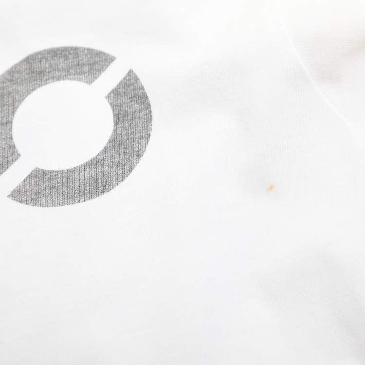 Pre Owned Kenzo White Cotton Logo Printed T-Shirt S