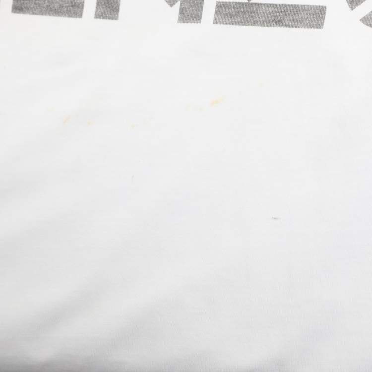 Pre Owned Kenzo White Cotton Logo Printed T-Shirt S