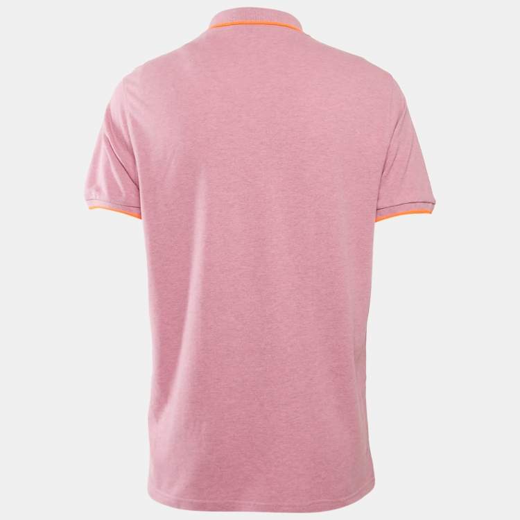 Pre Owned Kenzo Pink Tiger Applique Pique K Fit Polo T-Shirt L