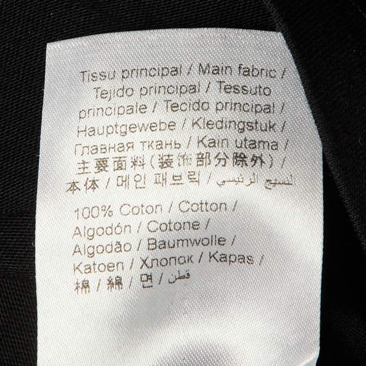 Pre Owned Kenzo Black Tiger Print Cotton Crew Neck T-Shirt S