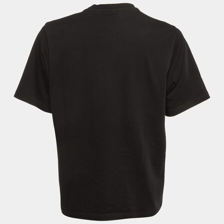 Pre Owned Kenzo Black Tiger Embroidered Cotton Crew Neck T-Shirt L 