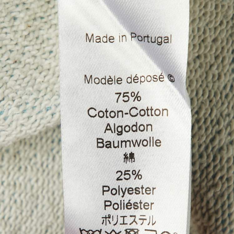 Pre Owned Kenzo Blue Logo Embroidered Cotton Crew Neck Sweatshirt XL