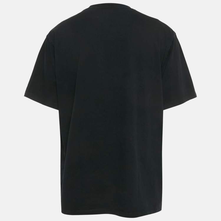 Pre Owned Kenzo Black Tiger Printed Cotton Knit T-Shirt 3XL