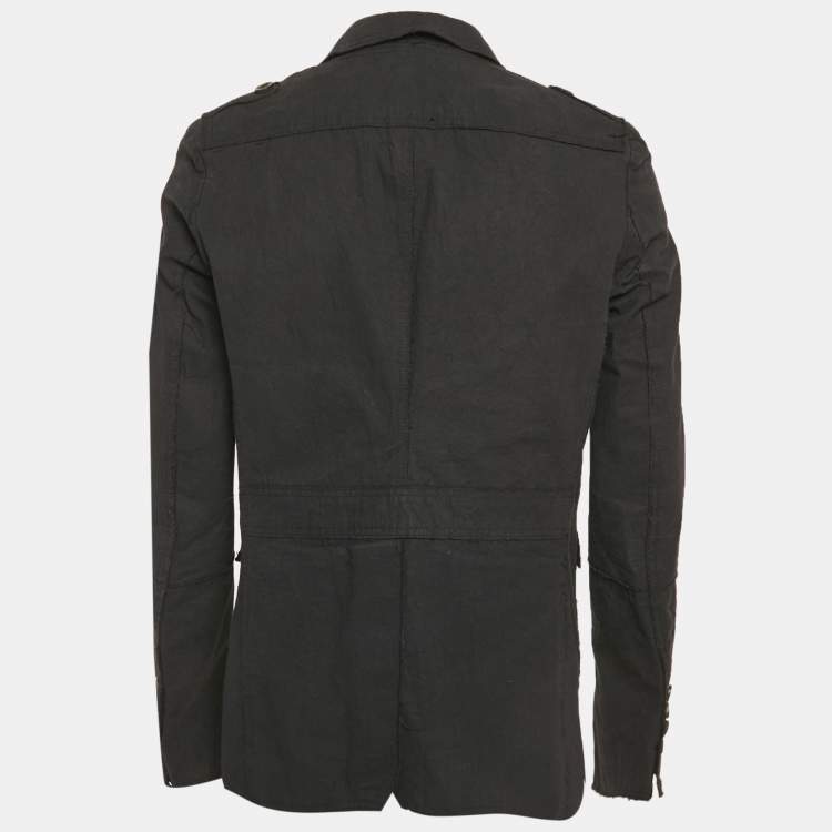 مملوكة مسبقًا Kenzo Défilé Black Cotton Regular Fit Blazer XL