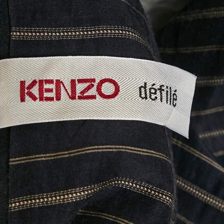 مملوكة مسبقًا Kenzo Défilé Black Cotton Regular Fit Blazer XL