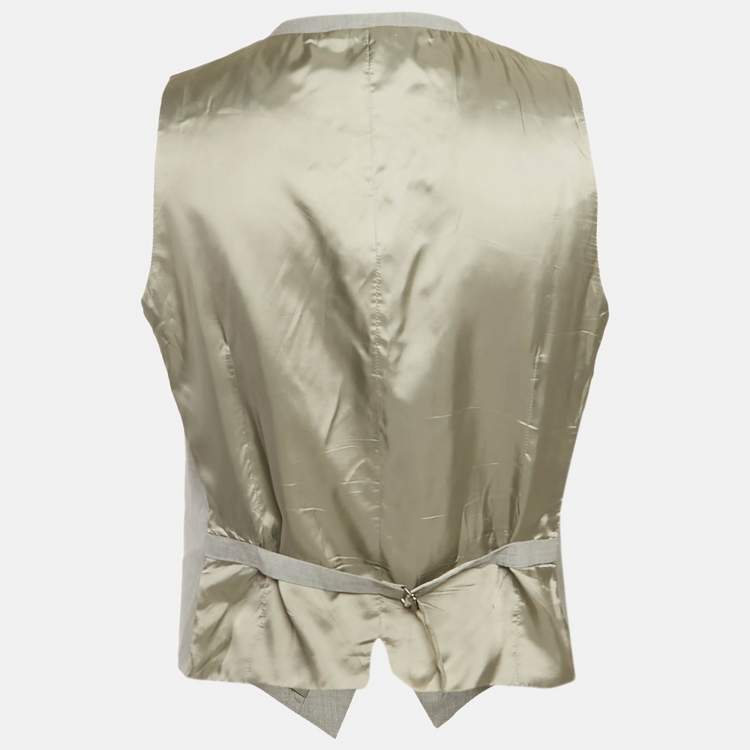 Pre Owned Kenzo Grey Wool Formal Vest XL