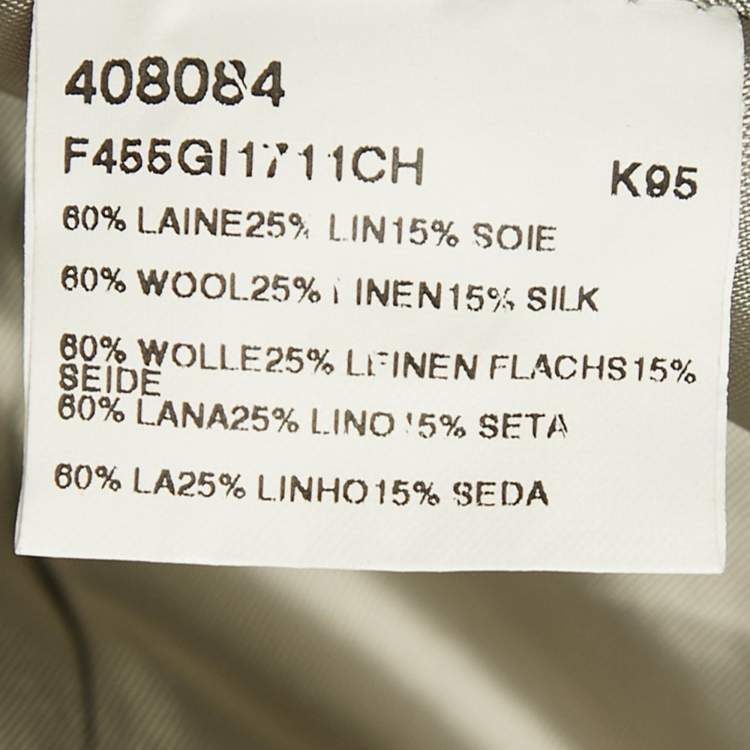 Pre Owned Kenzo Grey Wool Formal Vest XL