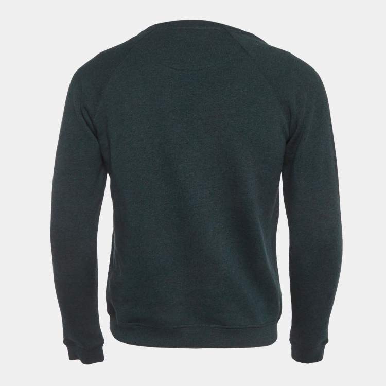 Pre Owned Kenzo Green Jersey 'Bamboo Tiger' Sweatshirt S