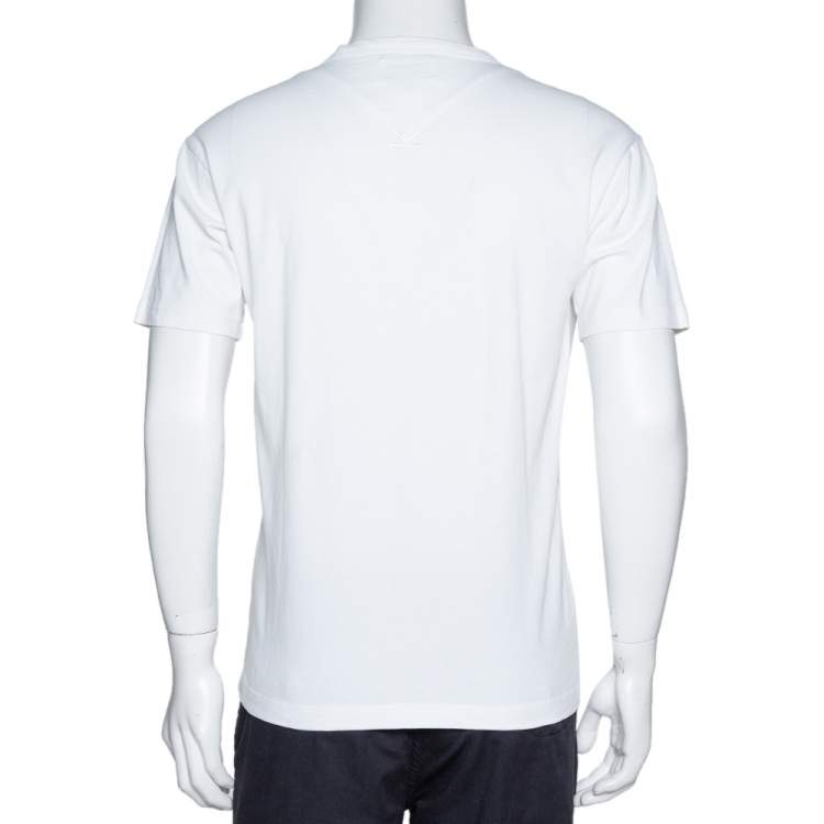 Pre Owned Kenzo La Memento Collection White Cotton Animal Print T-Shirt S