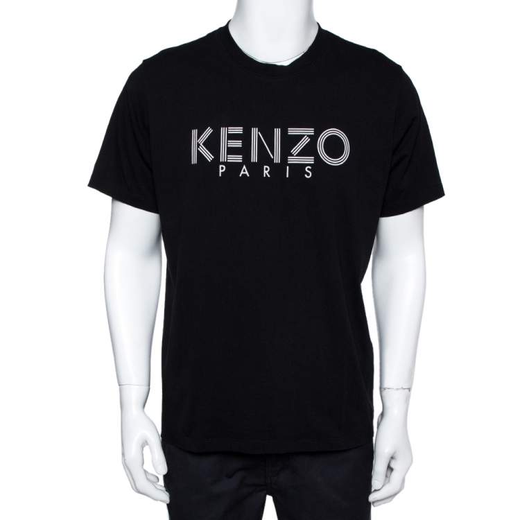 kenzo t shirt black and white