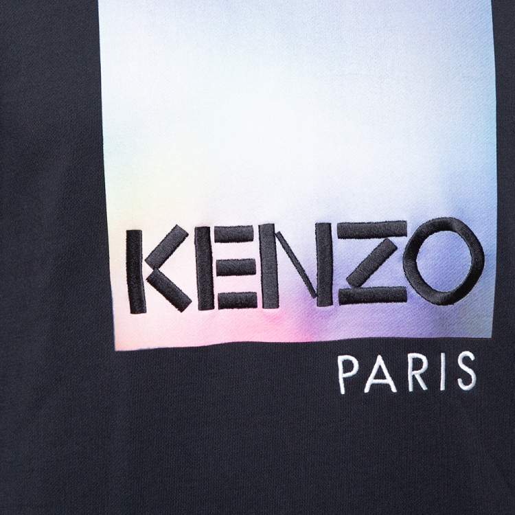 Pre Owned Kenzo Black Knit Northern Light Crewneck Sweatshirt S
